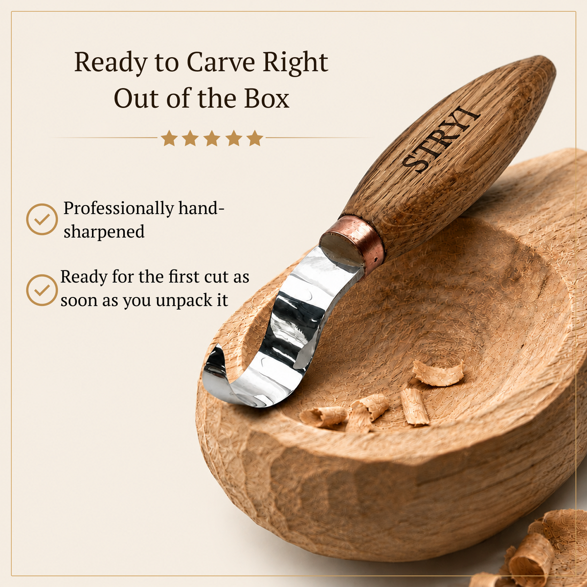 Bowl & Kuksa Carving Set 4-piece All-in-one Carving Kit in Gift box
