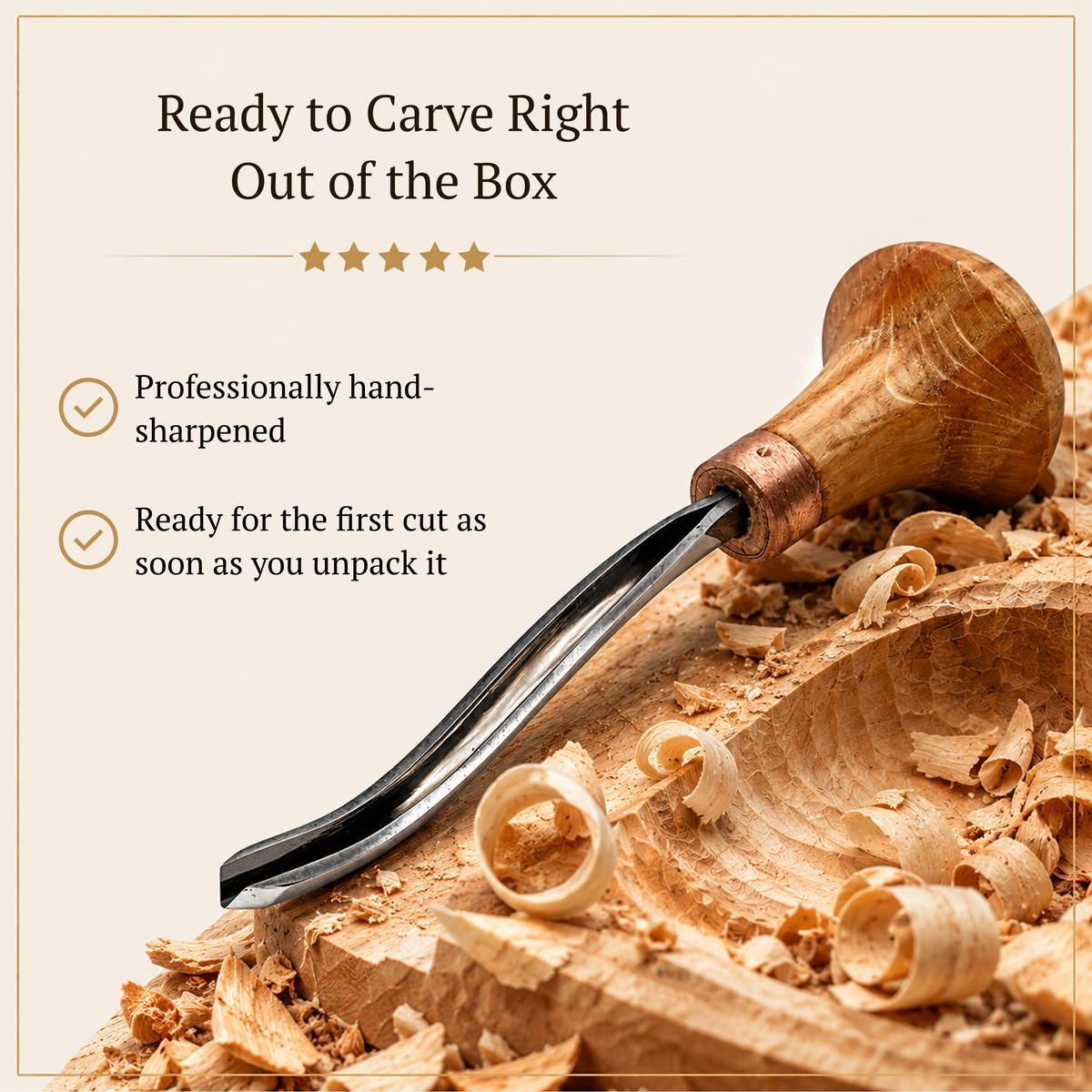 Carver’s Precision: Detailed Palm Carving and Graver Set