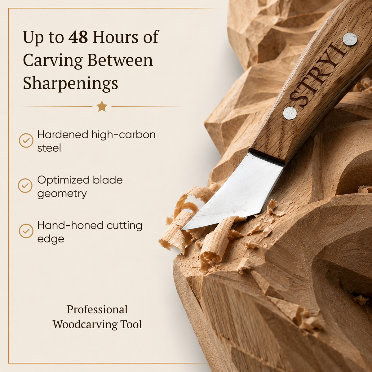 The Artisan’s: 8-Piece STRYI Profi Woodcarving Knives Set