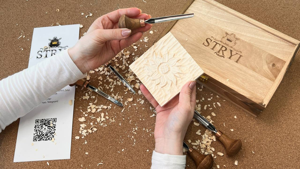 Fine Detail & Micro-Carving: 5-Piece Professional Detailed Relief Carving Palm Set
