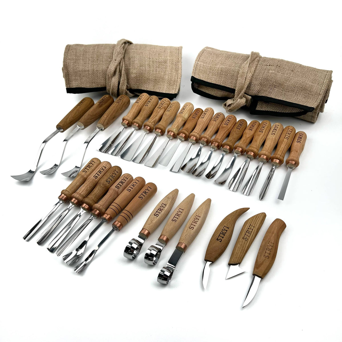 Hand ForgedChisels Set 30-Piece STRYI Profi, Woodworking Set