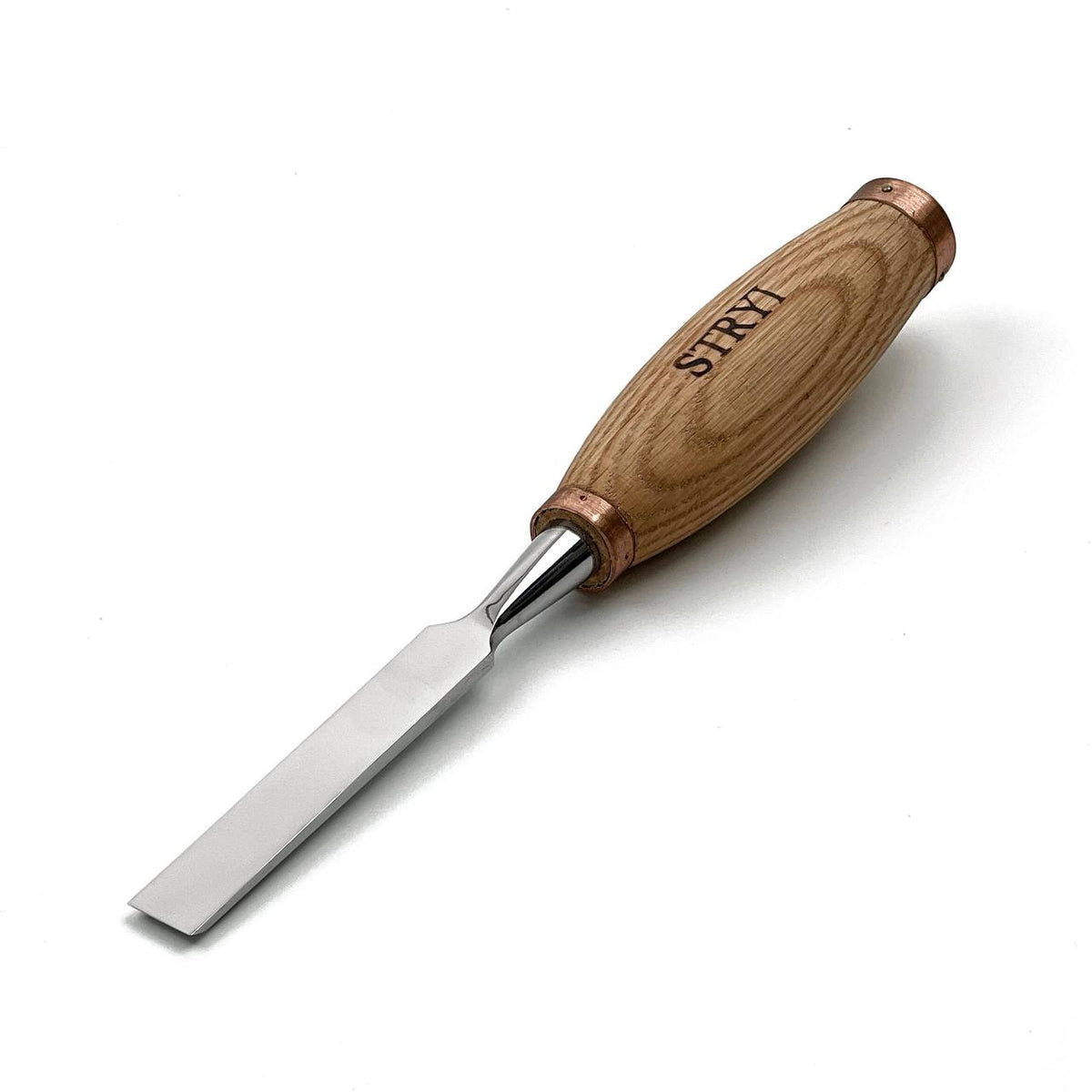 Wood Carving Chisels, Flat Blade, Carpenter Chisel STRYI Profi — for Framing, Sculpture