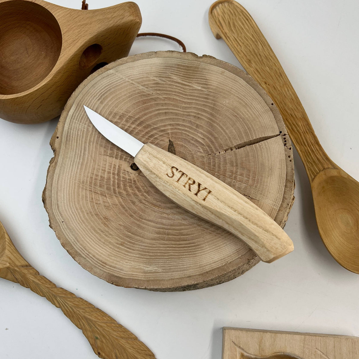 Spoon Carving Kit, 3-Piece, STRYI Profi — for Spoons and Kuksas
