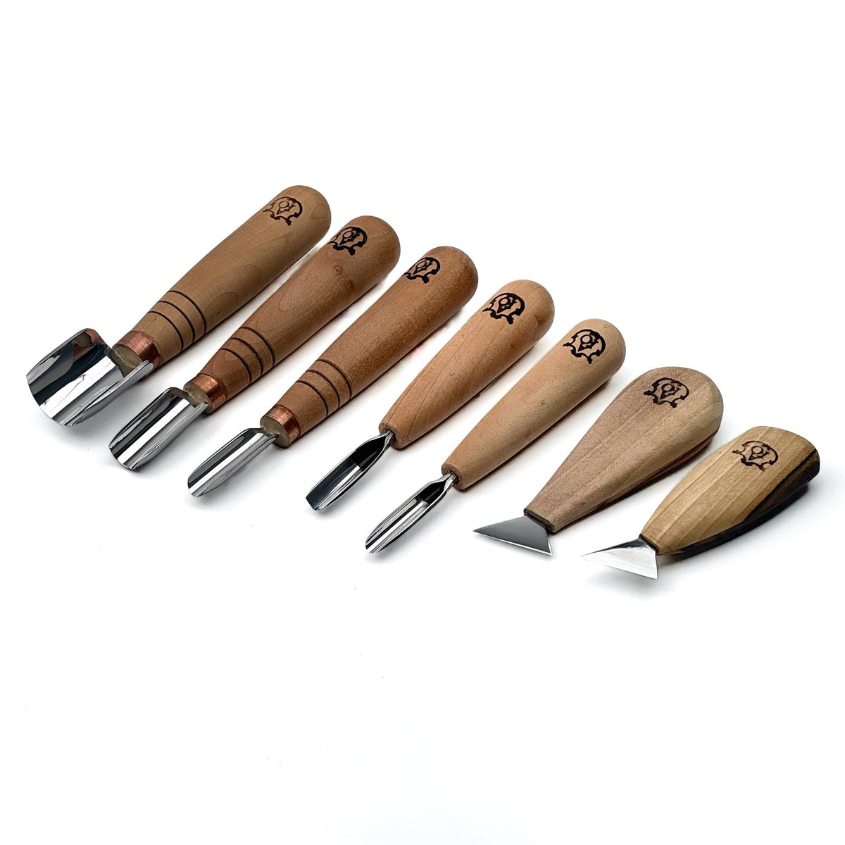 Chip Carving Set, 7-Piece STRYI Profi Kit for Volumetric Relief Carving