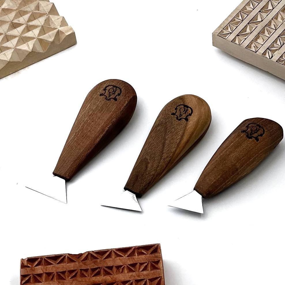 Geometric Precision: The 3-Piece Swallowtail Knives Set