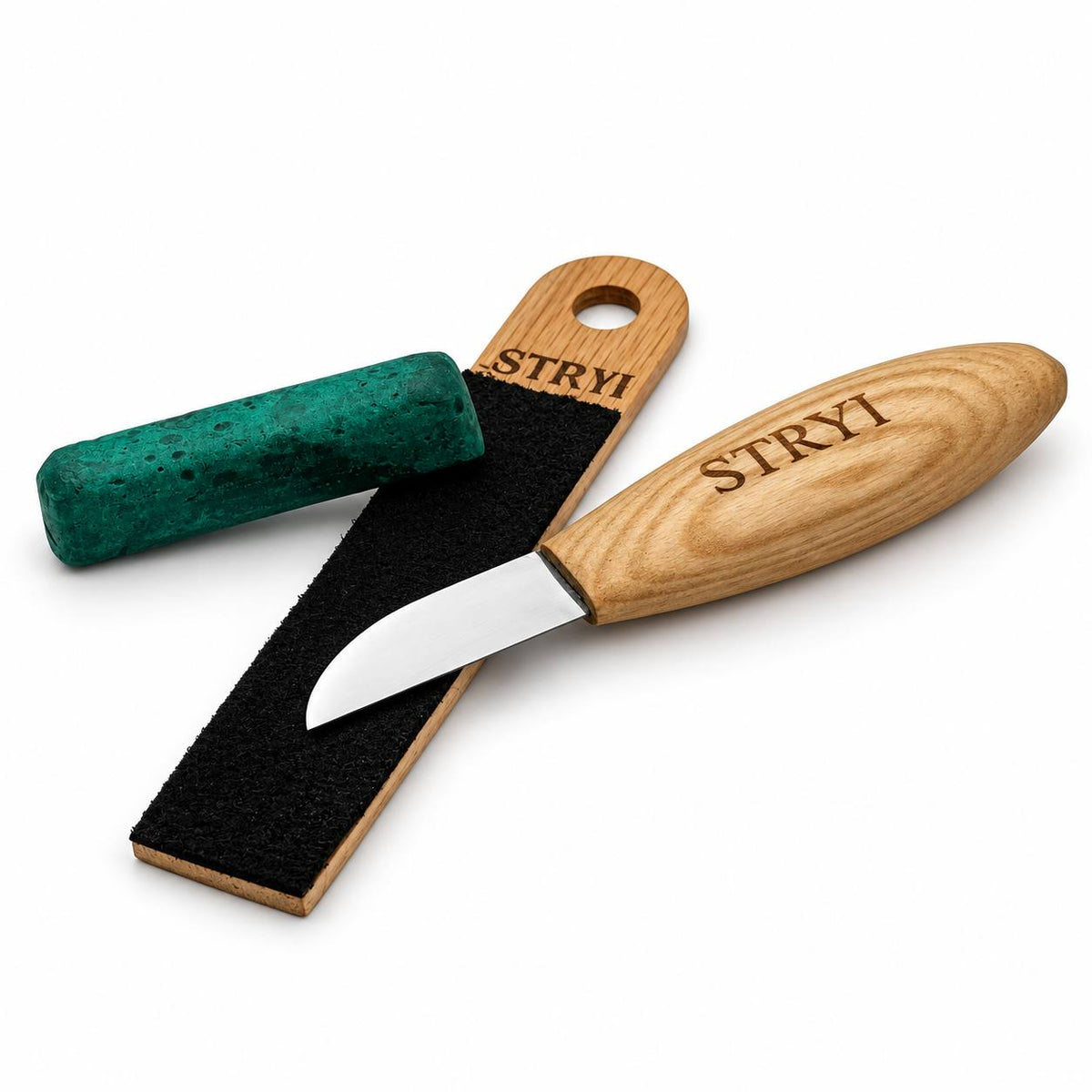 Carving Knife, 50mm Blade, Sloyd/Whittling Knife STRYI Profi — for Woodcarving