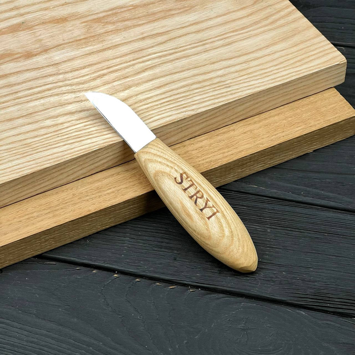 Carving Knife, 50mm Blade, Sloyd/Whittling Knife STRYI Profi — for Woodcarving