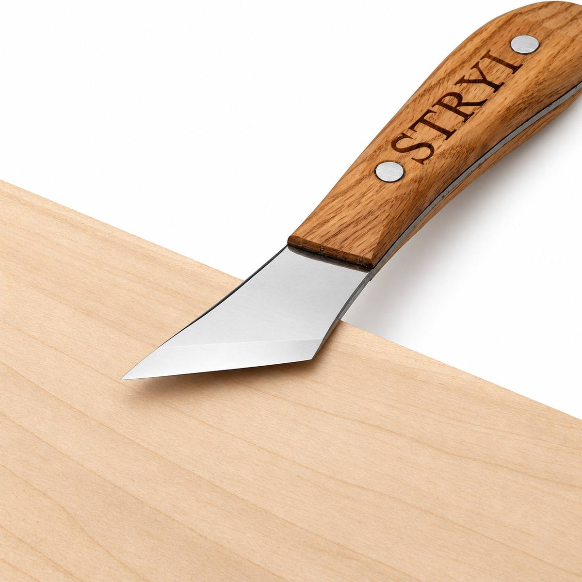 Figured carving knife for woodcarving 40mm STRYI Profi, Whittling knives, Sloyd knives, Knife for wooden jewelry