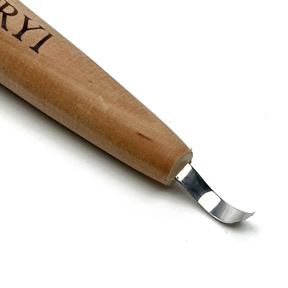 Spoon Carving Knife, Mini, STRYI Profi — for Detailed Figurine and Bowl Carving