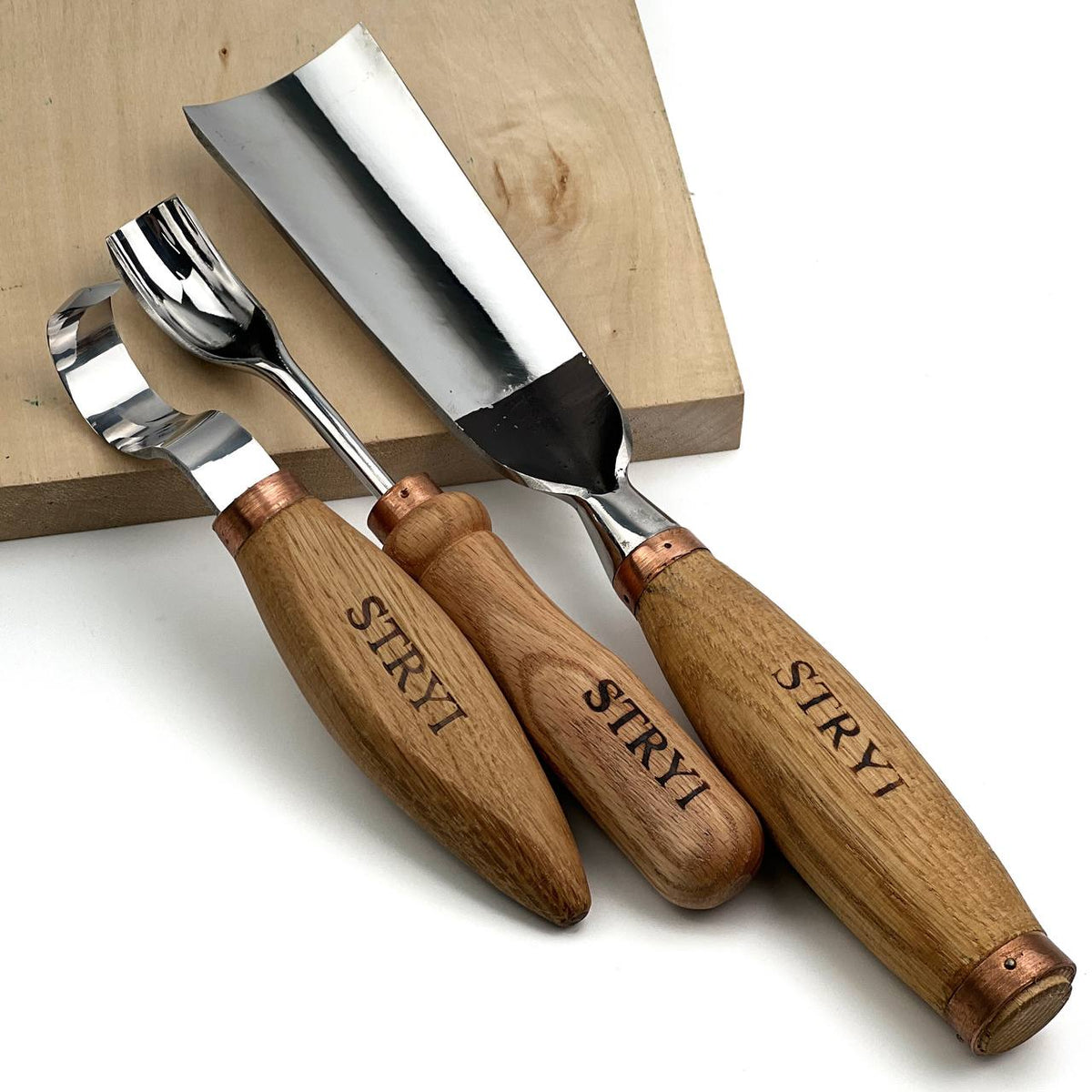 Kuksa, Spoon and cup Carving tools set 4pcs, STRYI Profi, Bowl gouge, Kuksa carving, Spoon making