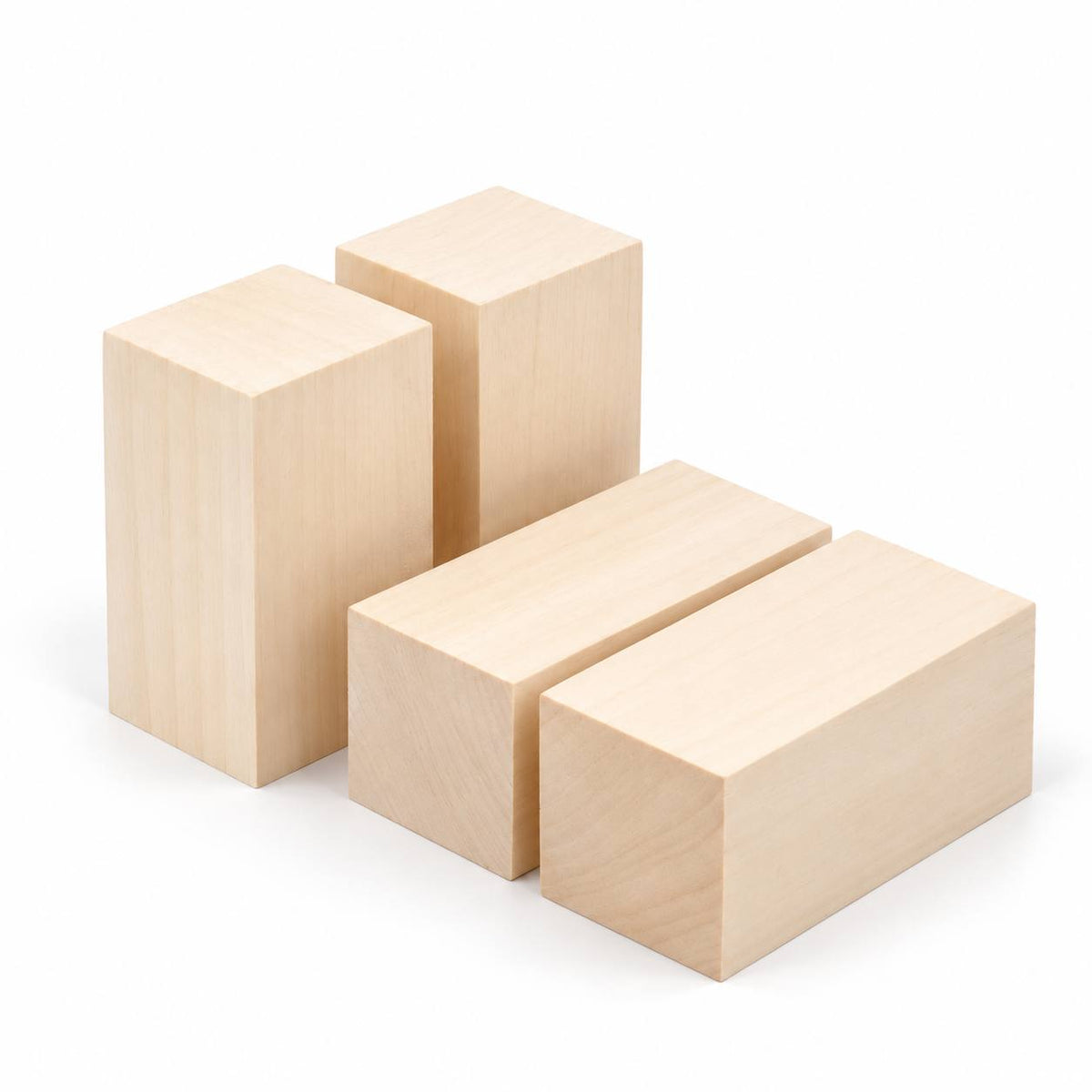 Large Basswood Carving Blocks Set, 5×5×10 cm (2 x 2 x 4 in),