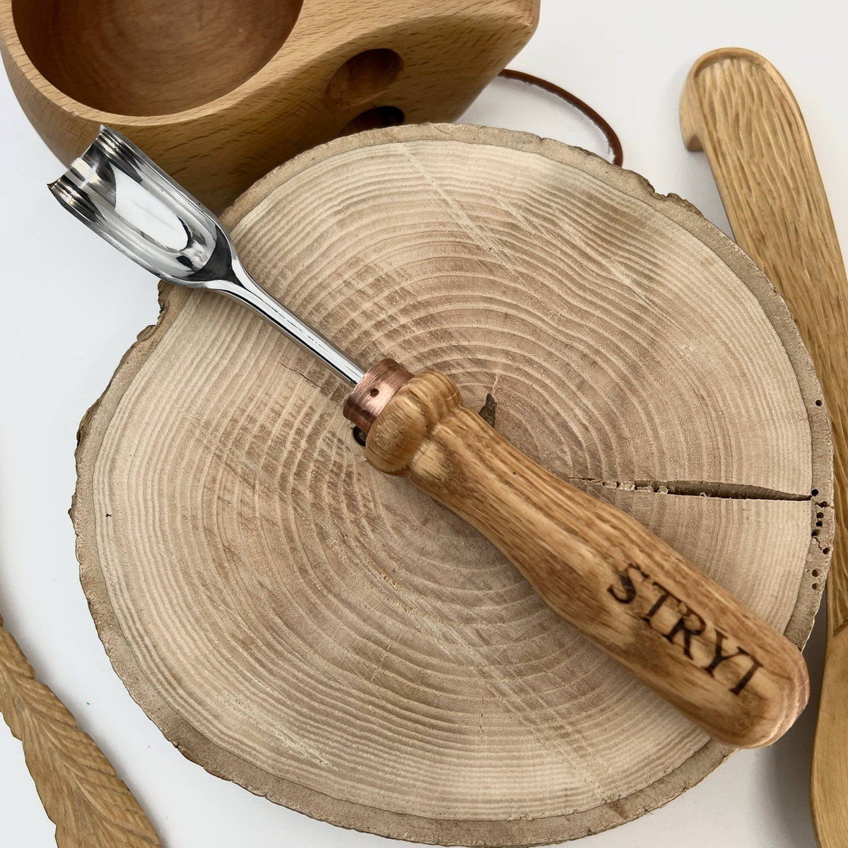 Spoon Carving Kit, 3-Piece, STRYI Profi — for Spoons and Kuksas
