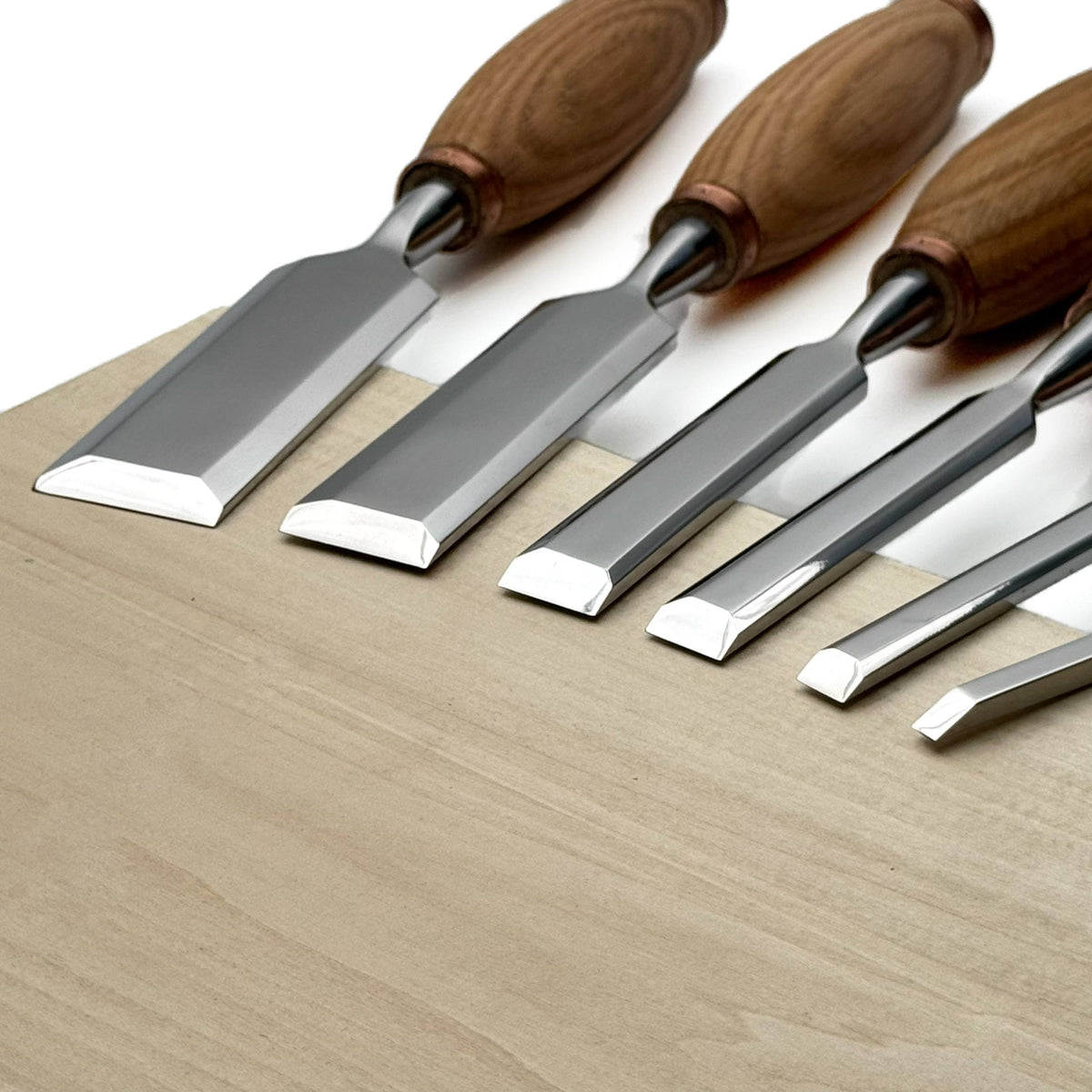 Wood Carving Chisel Set, Professional 6-Piece Heavy-Duty Straight Chisels | STRYI Profi