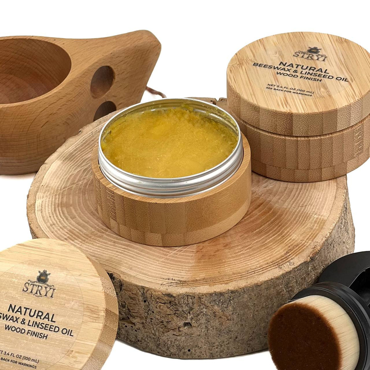 Natural Wood Wax STRYI Finish for Protecting Handmade Items