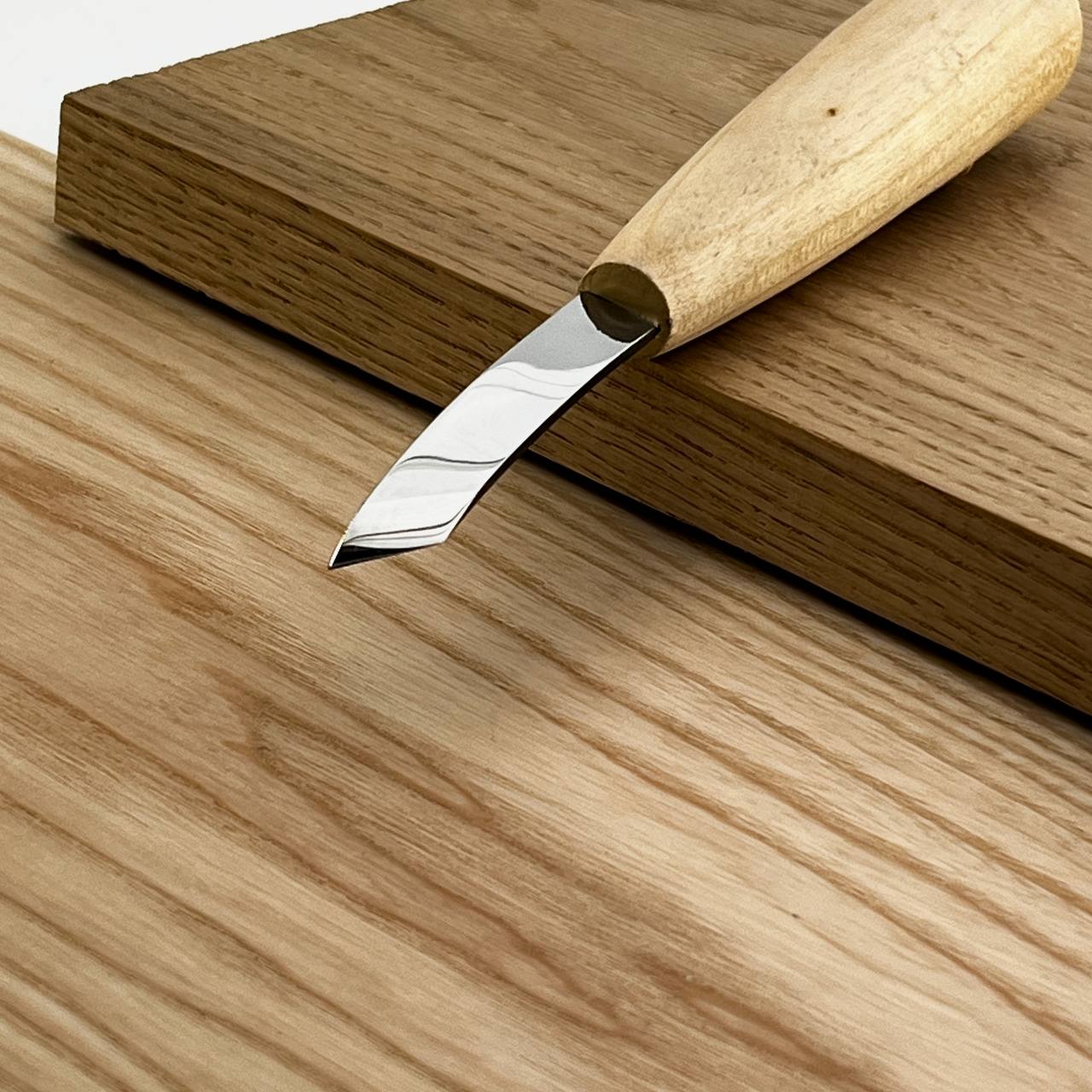 STRYI Profi 13mm Right-Handed Skewed Spoon Gouge — Right-Angle Bent Chisel for Deep Recesses