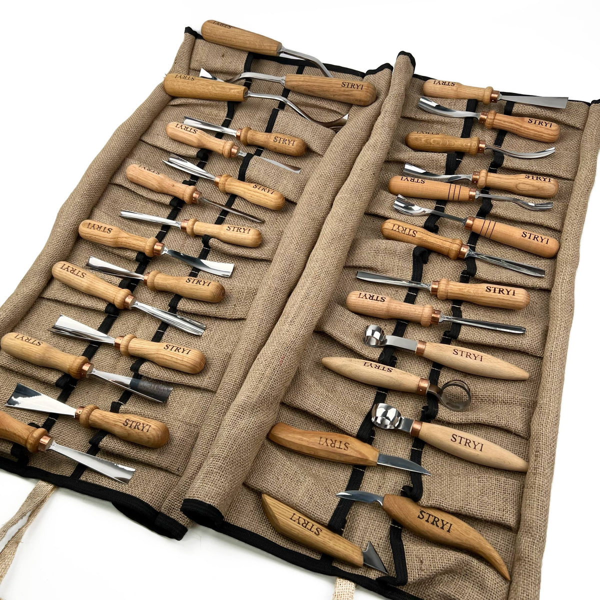 Hand ForgedChisels Set 30-Piece STRYI Profi, Woodworking Set