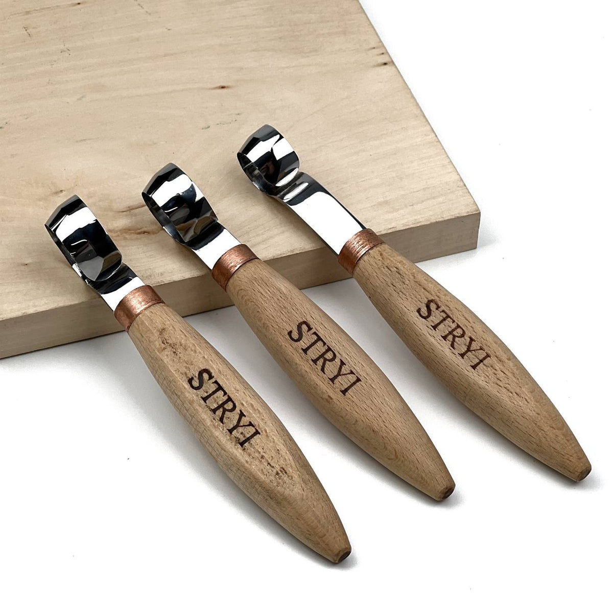 Hand-Forged Professional Round Scorp Carver Set (2-Piece / 3-Piece Kit)