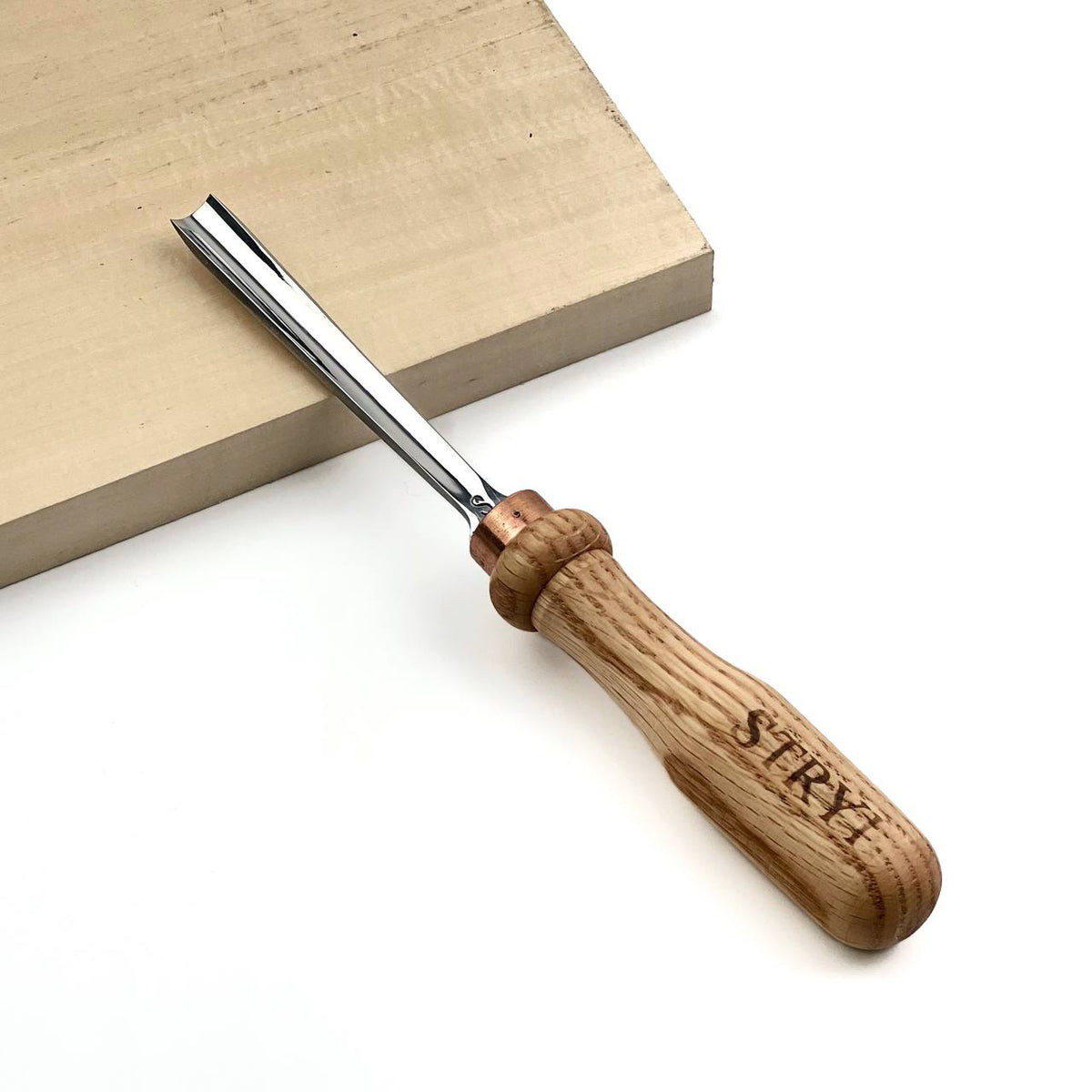 Wood Carving Gouges, Sweep #8, Hand Forged STRYI — for Deep Relief Carving