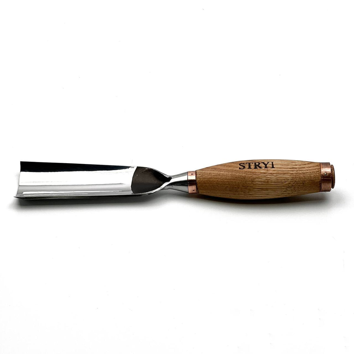 Wood Sculpture Tools, Sweep #8, Large Heavy-Duty Gouge STRYI Profi — for Woodworking