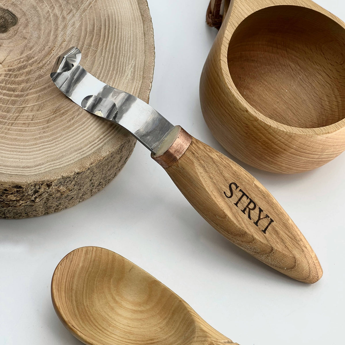 Bowl Carving Tools Set, 4-Piece STRYI Profi Kuksa & Vessel Kit