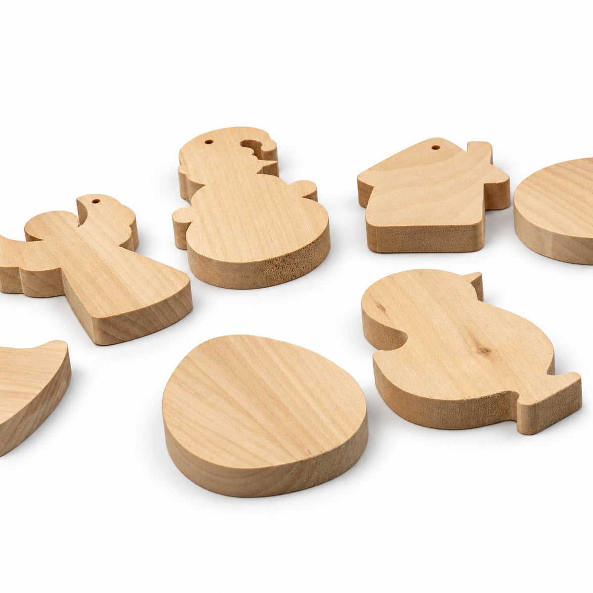 Blanks' set for handmade Easter decor, carving Easter decor items, blanks for creativity, making wooden toys