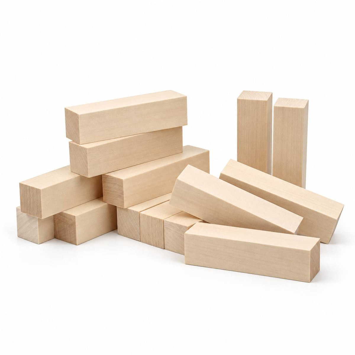 Basswood Carving Blocks Set, 2.5×2.5×10 cm (1 x 1 x 4 in)