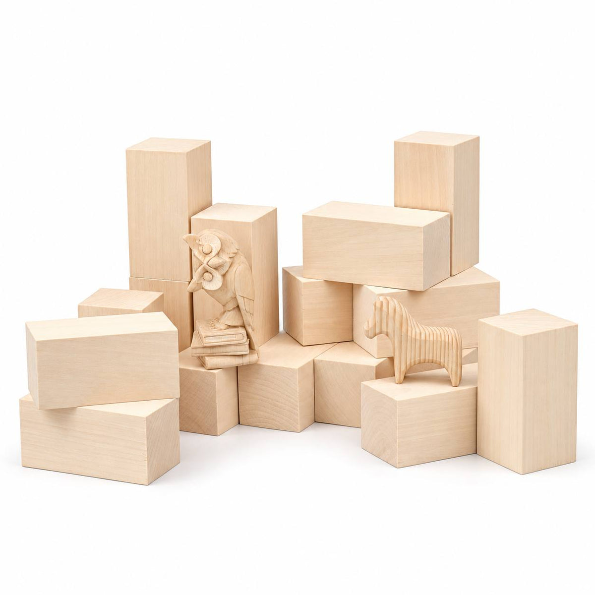 Large Basswood Carving Blocks Set, 5×5×10 cm (2 x 2 x 4 in),