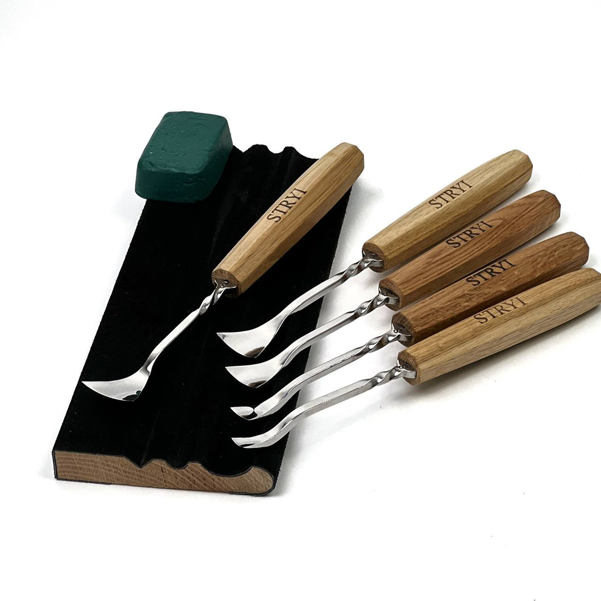Reach Deeper Without Hitting the Rim: 5-Piece Maestro Semi-Bent Gouge Set for 3D Relief