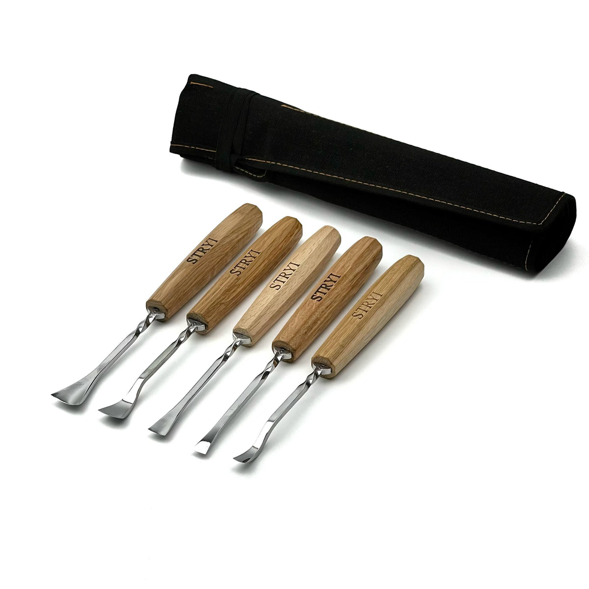 Fishtail Gouge Set for Fine Detail: 5-Piece Maestro Relief Finishing Tools