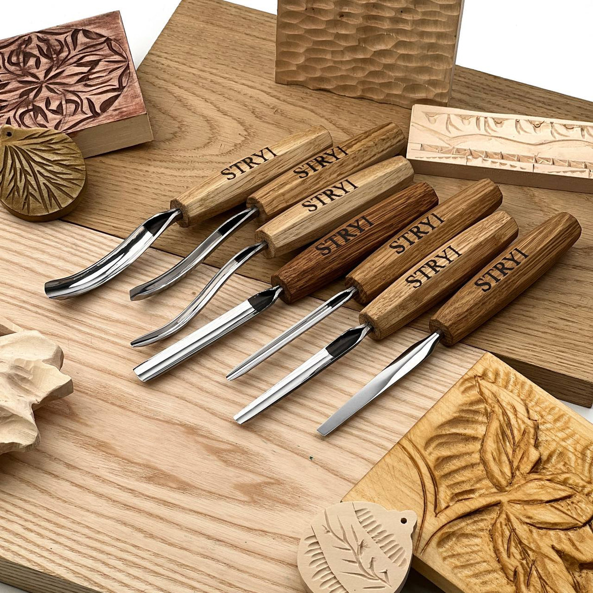 STRYI 7-Piece Compact & Lightweight Wood Carving Set for Beginners & Students
