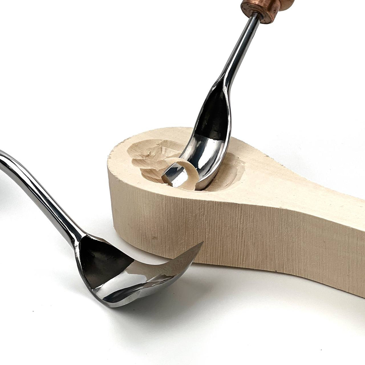 Spoon Carving Kit, 2-Piece, STRYI Profi — for Bowl and Kuksa Carving