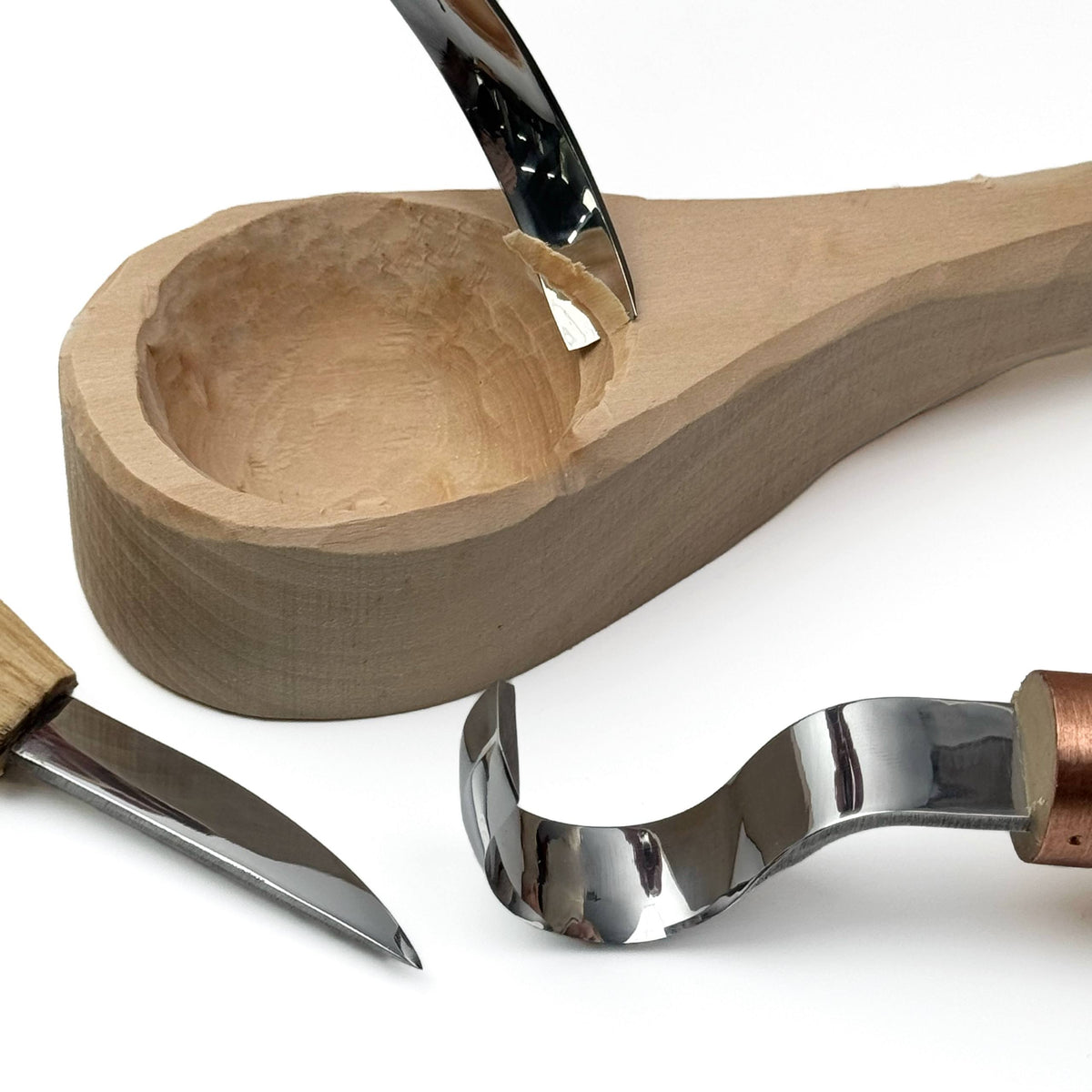 Bowl carving Set: 3-Piece STRYI Profi Spoon & Kuksa Carving Set