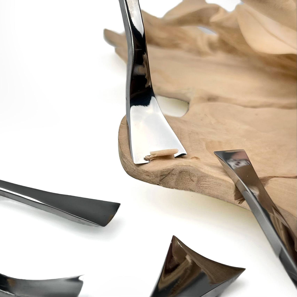 Fishtail Gouge Set for Fine Detail: 5-Piece Maestro Relief Finishing Tools
