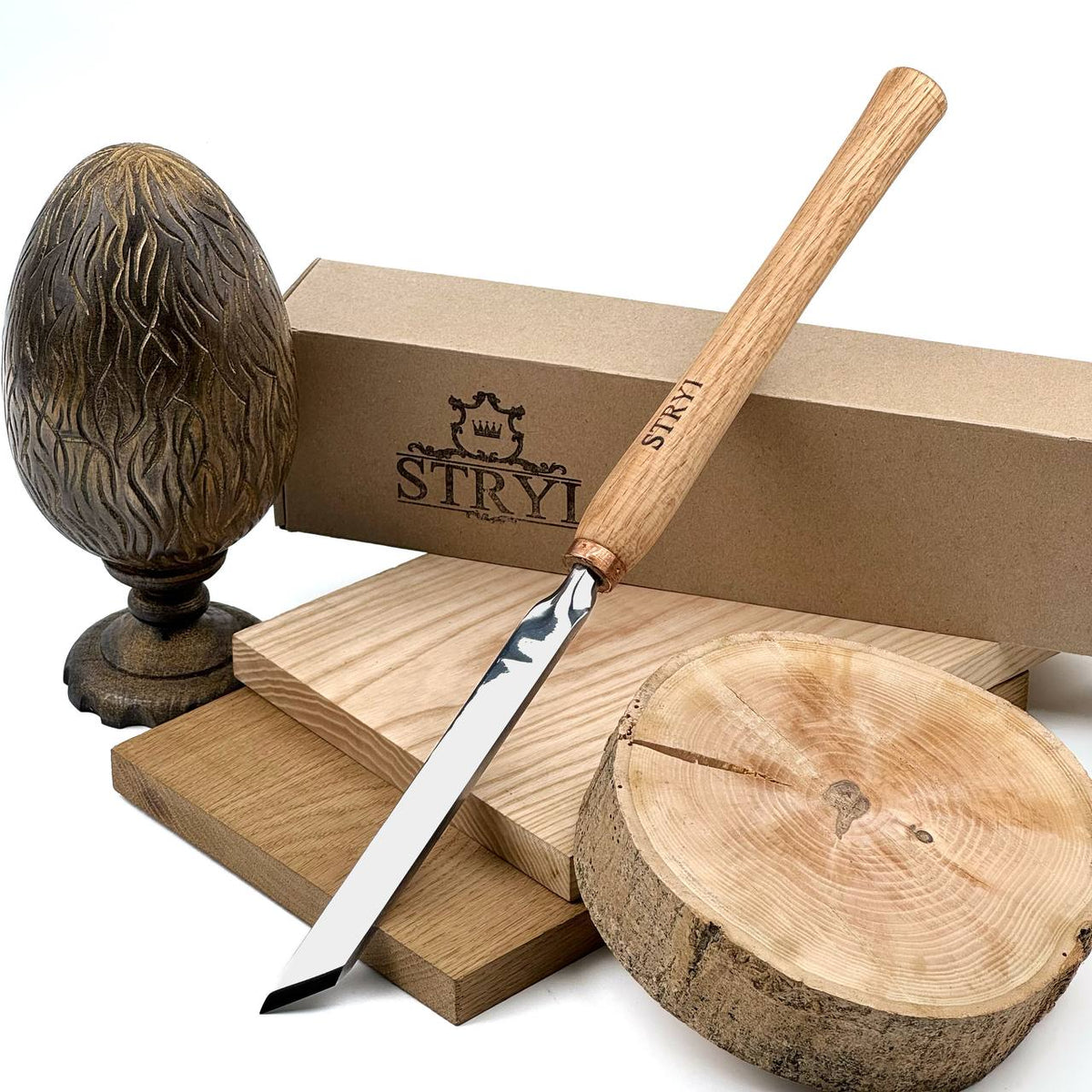 Skew Chisel 0.8" (20mm) 45° STRYI Profi for Lathe Wood Turning