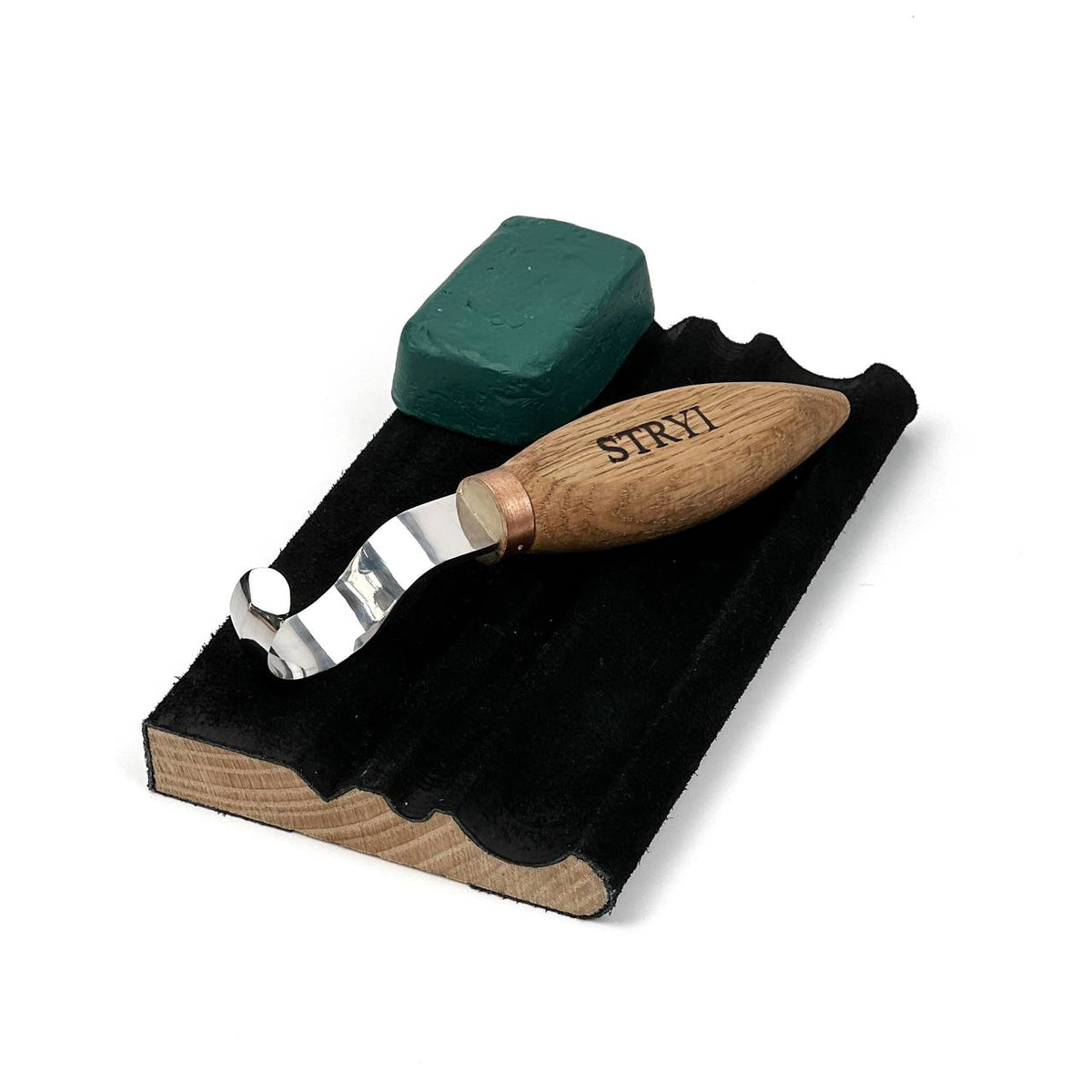 Double Bevel Hook Knife, 35mm STRYI Profi — for Spoon and Bowl Carving