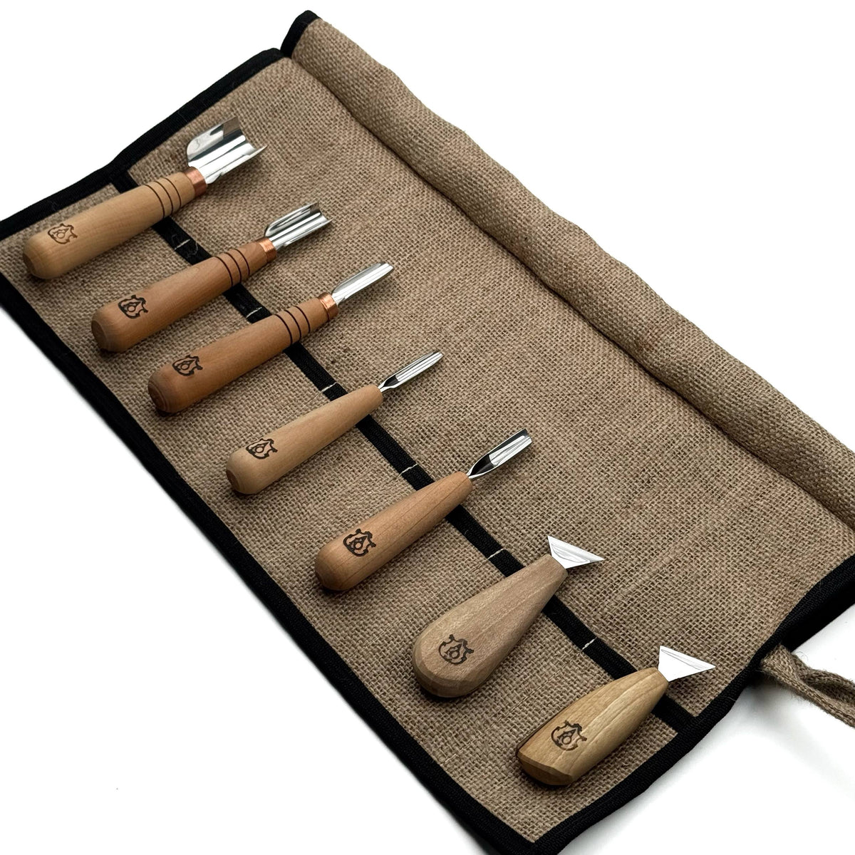 Chip Carving Set, 7-Piece STRYI Profi Kit for Volumetric Relief Carving