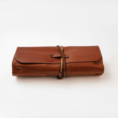 Genuine Leather Storage Roll-case  personalizated for storage carving tools, Gift for carver