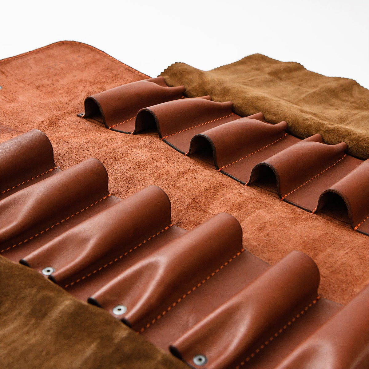 Genuine Leather Storage Roll-case  personalizated for storage carving tools, Gift for carver