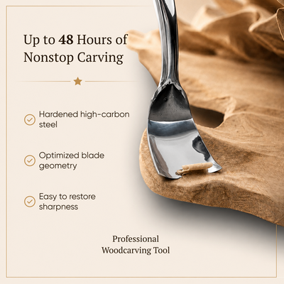 Scoop Chisel, Sweep #5, Deep Carving Large Gouge Profi — for Relief and Bowl Carving, Spoon Knife Making