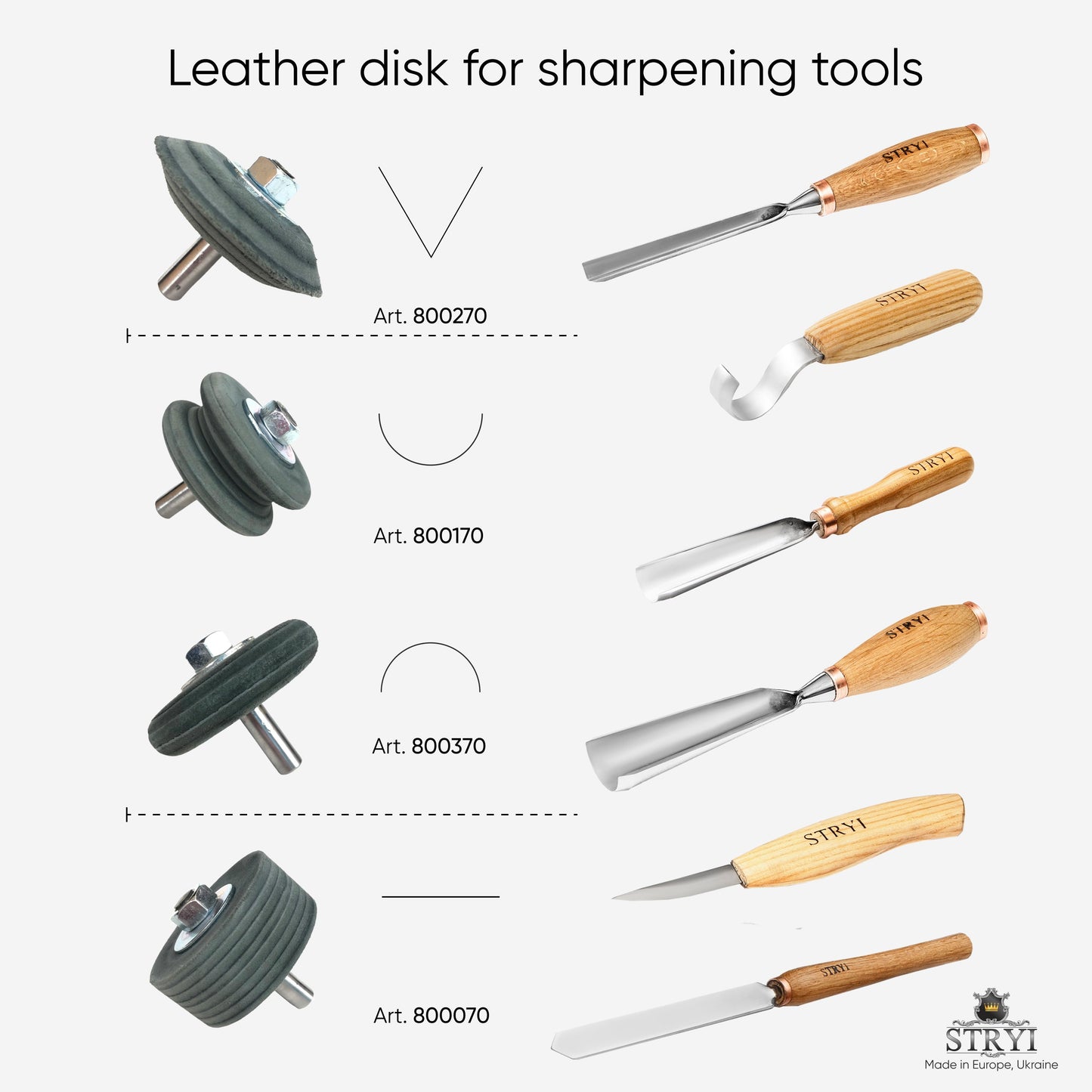Convex Leather Stropping Wheel – Razor Sharpness for Gouges Without the Risk of Overheating Steel