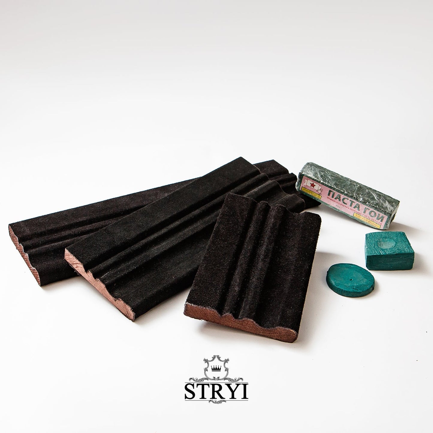 Profile leather strop 30cm for sharpening, Sharpening tools, Finishing knives, Sharpening