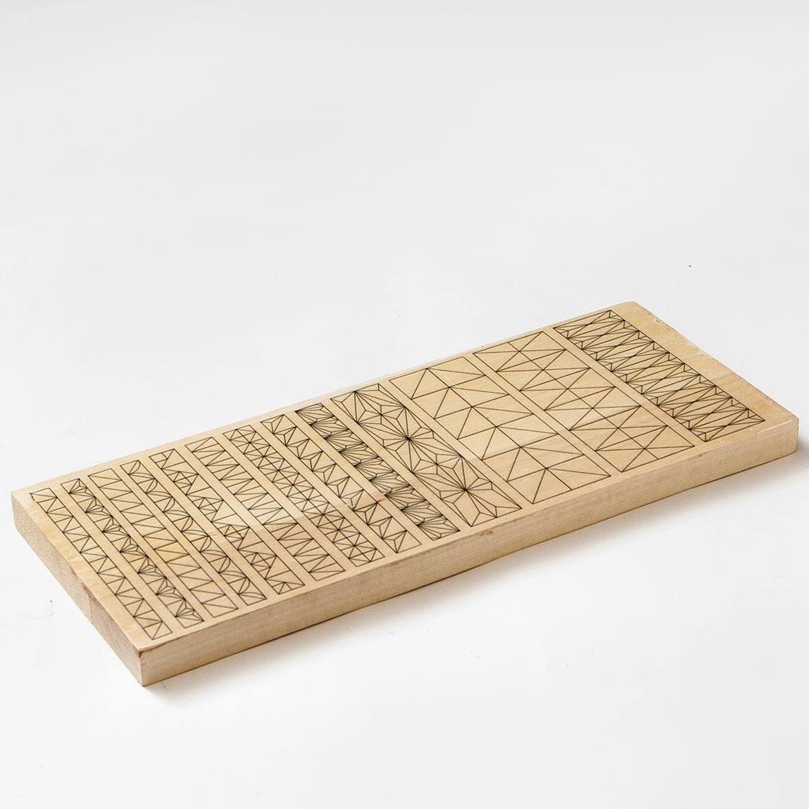Basswood practice board for beginner in chip carving, easy learning tutorials and patterns to carve