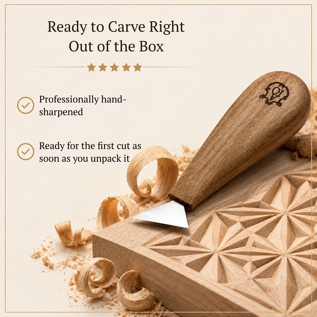 Wood carving set STRYI Start with basswood practice board for beginner woodcarvers