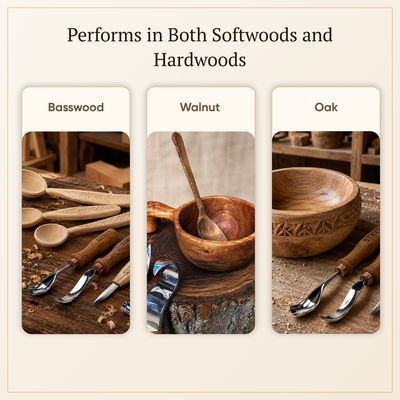 Bowl & Kuksa Carving Set 4-piece All-in-one Carving Kit in Gift box