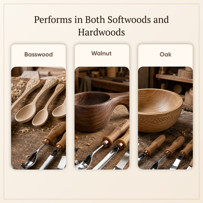 Spoon and kuksa carving kit, Bowl carving set, Stryi carving toolkit