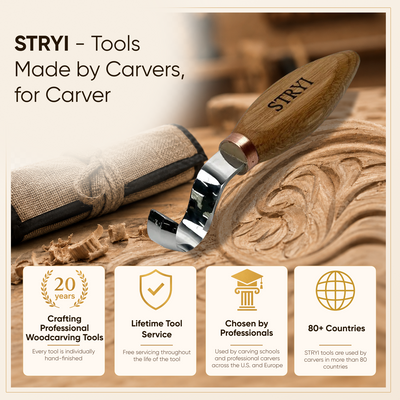 Spoon and kuksa carving kit, Bowl carving set, Stryi carving toolkit
