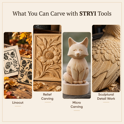 Carver’s Precision: Detailed Palm Carving and Graver Set