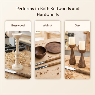 7-Piece STRYI Profi Woodturning Set, Woodworking Toolkit