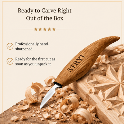 The Artisan’s: 8-Piece STRYI Profi Woodcarving Knives Set