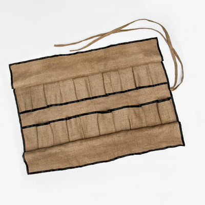 Burlap Storage Roll-case for storage 15 chisels, Tool organiser